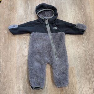 The North Face Fleece Gray Baby Bunting 0-3m
